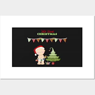 Christmas Products - Baby's First Christmas Posters and Art